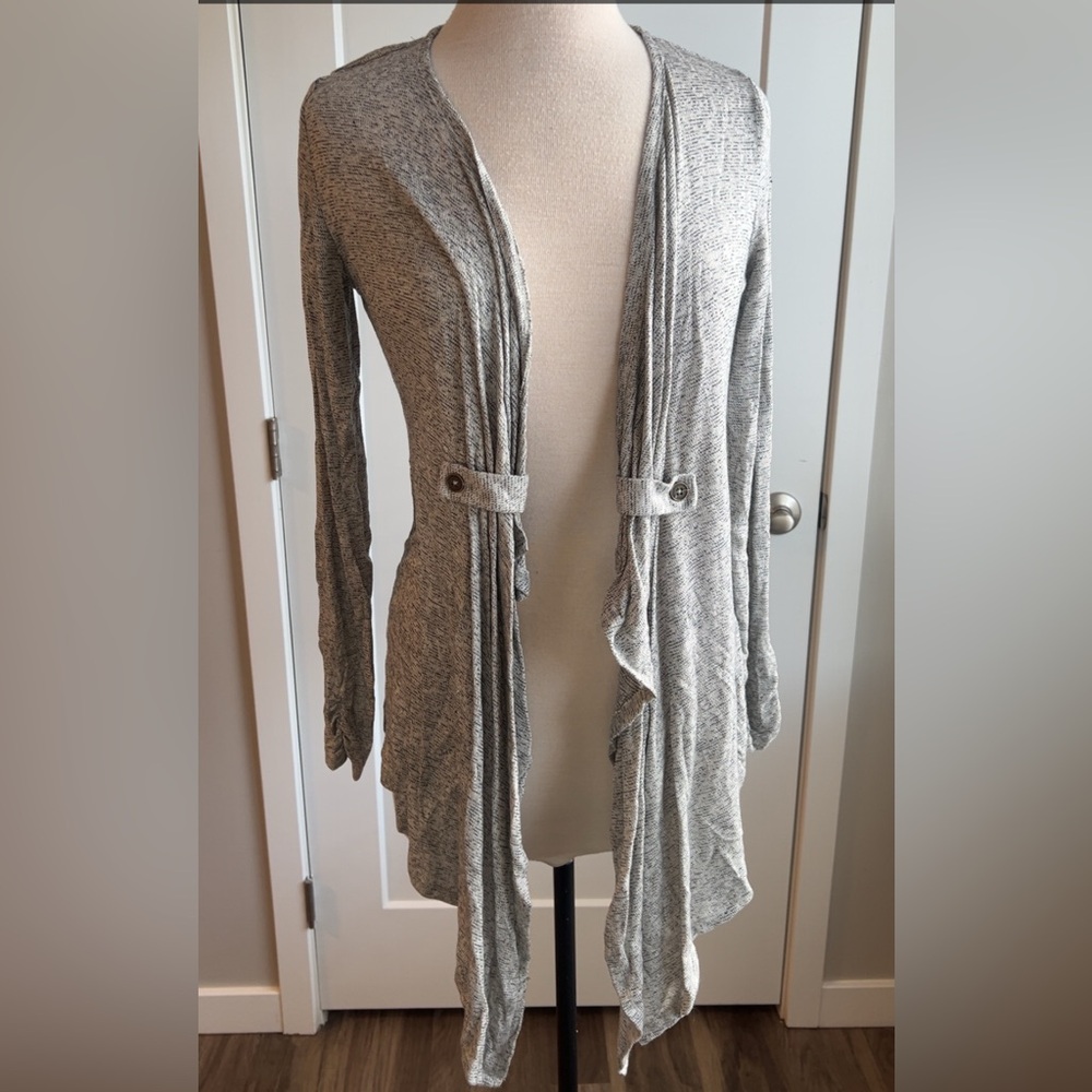 Gray Women's Open Front Sweater